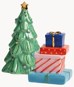 Súprava ručne maľovanej soľničky a koreničky Merry, 2 ks