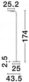 LED biela stojaca lampa Sinkro 2