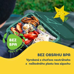 Klarstein Schmatzfatz junior desiatový box, 6 priehradiek, 21,3 x 15 x 4,5 cm, bez BPA