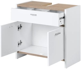 Livarno home Skrinka pod umývadlo, biela, 58 x 55 x 28 cm  (100392443)