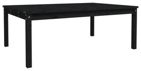 vidaXL Záhradný stolík čierny 121x82,5x45 cm borovicový masív-