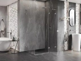Mexen Lunar L, 1-krídlový sprchový kút, pravý, 95 x 80 cm, 8mm číre sklo, chrómový profil, 834L-095-080-01-00-P