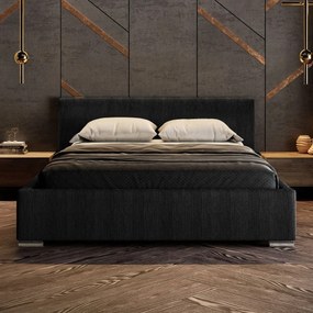 MANŽELSKÁ POSTEĽ PAOLA 180X200 ČIERNA MENČESTROVÁ LÁTKA