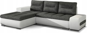 Rohová sedačka Ottaro (biela sivá) (L)