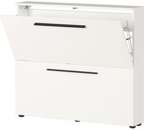 Biela závesná výklopná skrinka na topánky Utah - Germania