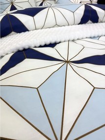 Obliečky Blue Vision 140x200 / 70x90 – moderný geometrický vzor, 100 % bavlna