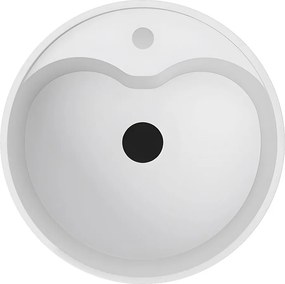 Besco Voľne stojace umývadlo z liateho mramoru Lumen Matt UM VS ø 45 cm BESCO-Typ výpuste: Click-Clack s prepadom, čierna matná