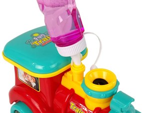 LEAN TOYS Bublifuk lokomotíva - červená