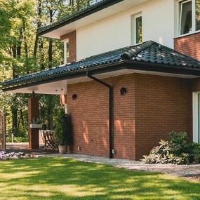 Exteriérové solárne nástenné LED svietidlo Alf2, 1x LED 2w, čierna