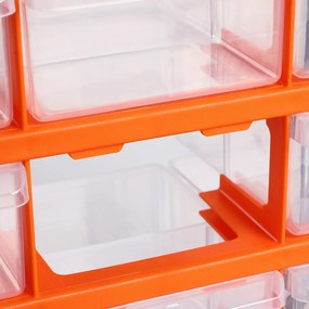 Organizér Damir s 18 priehradkami čierny/oranžový