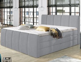 Posteľ boxspring Fresco 180x200 cm, svetlo šedá látka