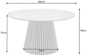 Jedálenský stôl Ali Wood 140cm okrúhly dub