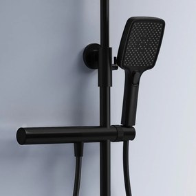 Rea Pedro, sprchový set s termostatom, čierna matná, REA-P0897