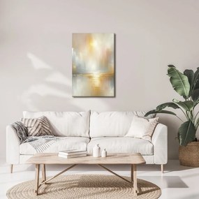 Obraz jemná zlatá abstrakcia krajiny