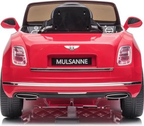 LEAN CARS Elektrické autíčko Bentley Mulsanne červené lakované