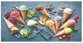 PLÁŽOVÁ OSUŠKA Z MIKROVLÁKNA ICE CREAM2 100X180 CM VZOROVANÁ