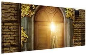 Obraz - Brána v lese (120x50 cm)