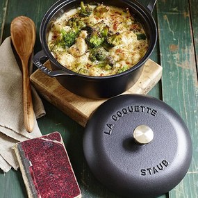 Staub La Coquette Mini okrúhly hrniec 12 cm/0,5 l čierny, 11741223