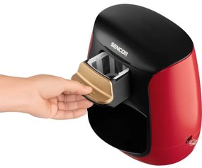 Sencor - Kávovar s dvomi hrnčekami 500W/230V červená/čierna
