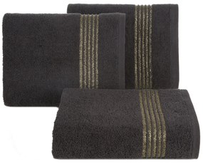 BAVLNENÝ UTERÁK LILA 70X140 CM ČIERNA