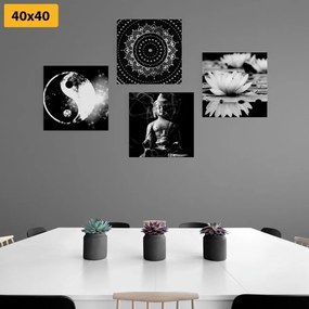 Set obrazov Feng Shui v čiernobielom prevedení Varianta: 4x 40x40