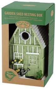 Vtáčia búdka House, 25x14x13,5 cm, polyresín, zelená