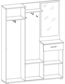 SIGNAL MEBLE Predsieňová stena P-006