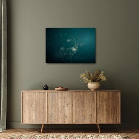 Obraz - Magický jeleň v noci (70x50 cm)