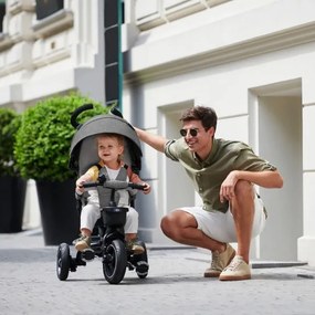 KINDERKRAFT select - Detská trojkolka 5v1 SPINSTEP šedá