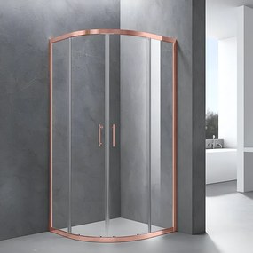 Murcia Rose Gold sprchový kút zakrivený 90x90, 190cm, 6mm NANO