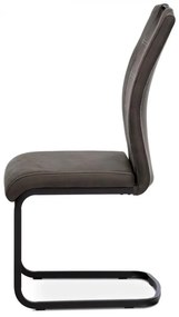 Autronic -  Jedálenská stolička DCL-413 GREY3, poťah sivá látka v dekore vintage kože
