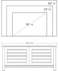 Stolík pod televízor VASAGLE LTV41BX