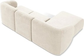 Béžová ženilková rohová pohovka (ľavý roh/s leňoškou) Lani – Makamii