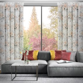 ZÁVES NA PÁSKE ELLIE 140X270 CM KVETY