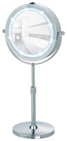 Kozmetické zrkadlo s osvetlením/zväčšovacie (5x) ø 13,5 cm Lumi – Wenko