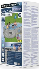 BESTWAY Power Steel Swim Vista Bazénový set 427 x 250 x 100 cm, kartušová filtrácia 56714
