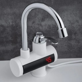 Erga Hiteo, LCD elektrický prietokový okamžitý ohrievač vody 3600W, chrómová-biela, ERG-YKA-BZ.HITEO