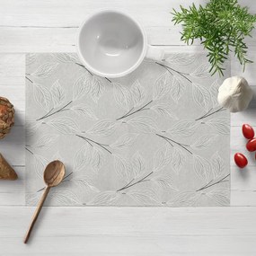 Biante Dekoračné prestieranie na stôl Leona LN-165 Popínavé lístky na sivom 30x40 cm