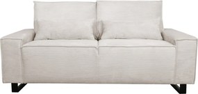 Dvojmiestna pohovka Cassino, krémová štruktúrovaná látka