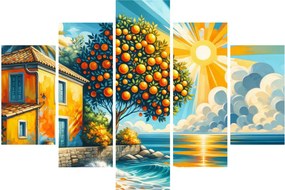 Obraz - Dom s pomarančmi I. (150x105 cm)