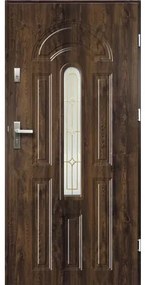 Vchodové dvere Wenus oceľové 80 Ľ orech