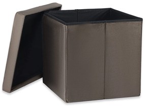 Hnedý skladací taburet ZAREX VELVET L