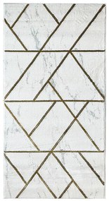 Koberec Frisee Diamond 0,8/1,5 A0052 biela/zlatá