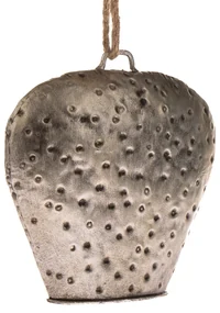 Kovový závesný zvonček, 8,5 x 11,5 x 4 cm
