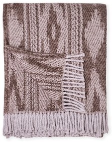 Hnedý pléd s podielom bavlny Euromant Zanzibar, 140 x 180 cm