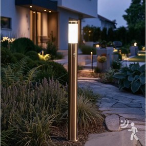 BRILAGI - Vonkajšia lampa so senzorom ELIA 1xE27/20W/230V IP44 100 cm chróm