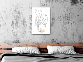 Artgeist Obraz - Tangled Love (1 Part) Vertical Veľkosť: 60x90, Verzia: Premium Print