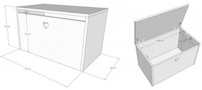 Box/ organizér na hračky HEART