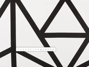 Biante Bavlnená obliečka na vankúš Sandra SA-577 Čierne geometrické vzory na bielom 45 x 45 cm