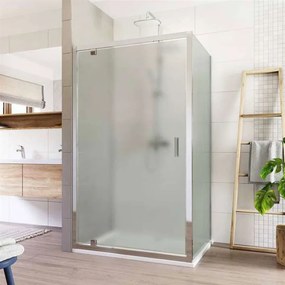 Mereo Lima, sprchovací kút 900x1000 cm, obdĺžnik, pivotové dvere a pevný diel, chrom ALU, sklo Point, MER-CK87972K